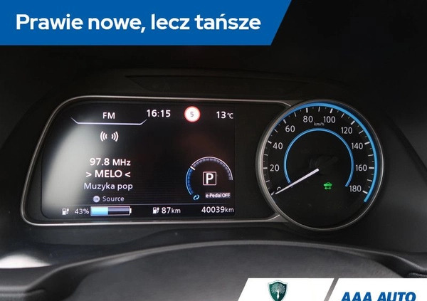 Nissan Leaf cena 66000 przebieg: 40038, rok produkcji 2018 z Golina małe 379